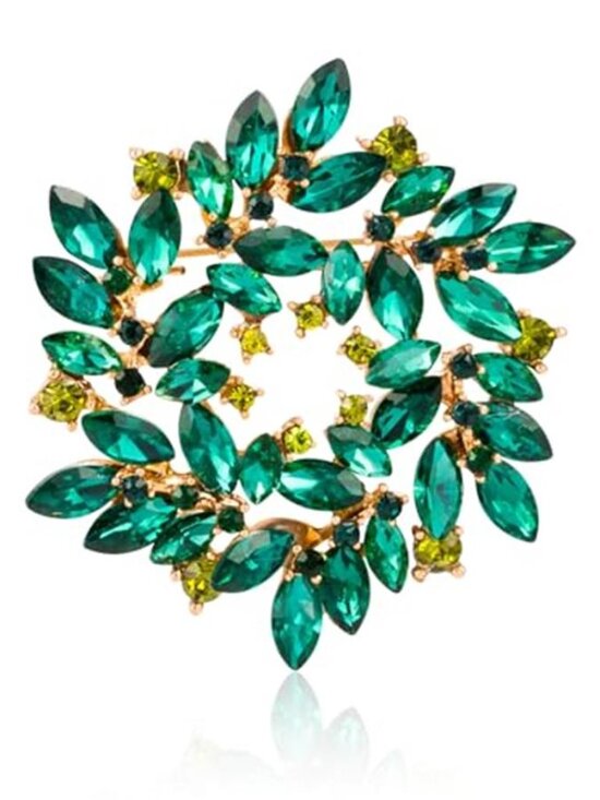 Jewelry - Fashion Sparkly Austrian Crystal Flower Brooch Pin for Women Elegant